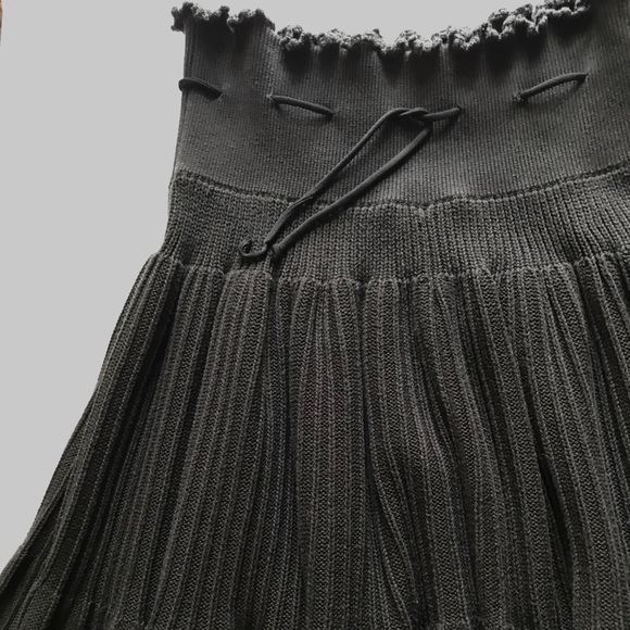 SOLD! Sonia Rykiel Black Cotton Knit Skirt~Med - Picture 4 of 4